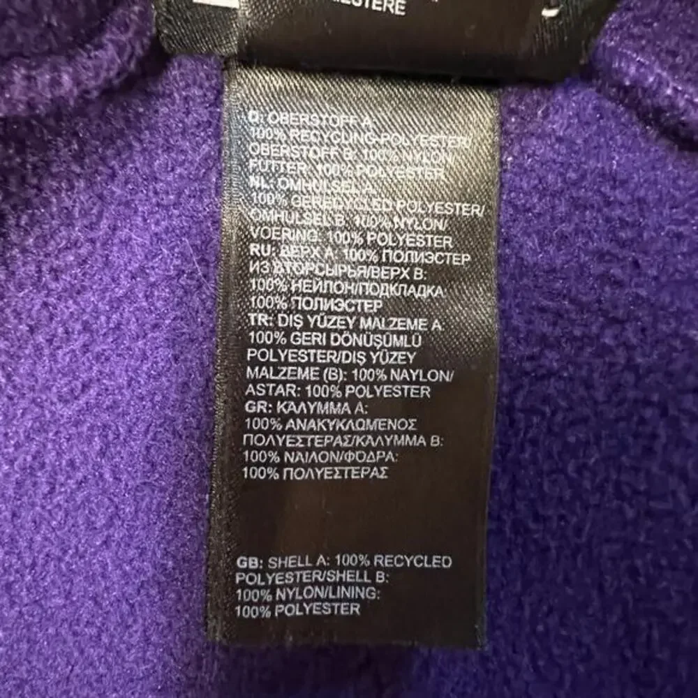 The North Face Womens Custom Denali‎ Fleece Full Zip Jacket Medium Pink & Purple - Picture 13 of 14